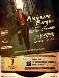 Concierto: Alejandra Burgos & Yorick Cheveau en el Indian, Gijon